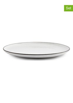 Salt and Pepper Talerzyki deserowe (4 szt.) "Fina" w kolorze biało-czarnym - Ø 20 cm ze sklepu Limango Polska w kategorii Naczynia - zdjęcie 188973905