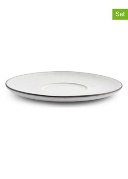 Salt and Pepper Spodki (4 szt.) "Fina" w kolorze biało-czarnym - Ø 14 cm ze sklepu Limango Polska w kategorii Dzbanki i zaparzacze - zdjęcie 188973925