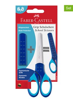 Faber-Castell Nożyczki szkolne (2 szt.) "Grip" w kolorze niebieskim ze sklepu Limango Polska w kategorii Akcesoria biurowe - zdjęcie 188979575
