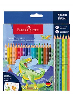 Faber-Castell Kredki (24 szt.) "Colour Grip Dino" ze sklepu Limango Polska w kategorii Akcesoria biurowe - zdjęcie 188979589