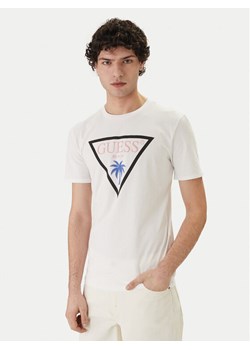 Guess T-Shirt F6GI09 J1314 Biały Slim Fit ze sklepu MODIVO w kategorii T-shirty męskie - zdjęcie 188979737
