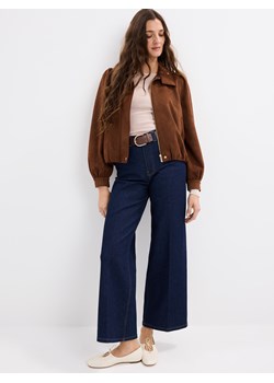 Mohito - Brązowa kurtka typu biker - brązowy ze sklepu Mohito w kategorii Kurtki damskie - zdjęcie 188980367