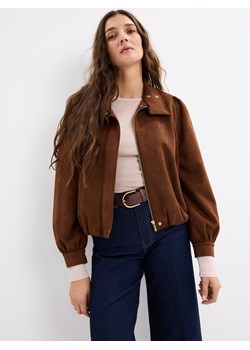Mohito - Brązowa kurtka typu biker - brązowy ze sklepu Mohito w kategorii Kurtki damskie - zdjęcie 188980368