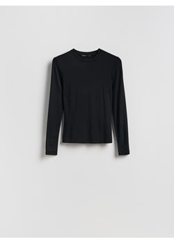 Reserved - Longsleeve z włókna bambusowego - czarny ze sklepu Reserved w kategorii Bluzki damskie - zdjęcie 188980437