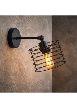 Czarna lampa ścienna loft z ruchomym kloszem RODOS LOFT ze sklepu Lysne w kategorii Lampy ścienne - zdjęcie 188980508