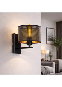 Czarny kinkiet ścienny do sypialni ELVORA AŻUR z designerskim kloszem ze sklepu Lysne w kategorii Lampy ścienne - zdjęcie 188980516