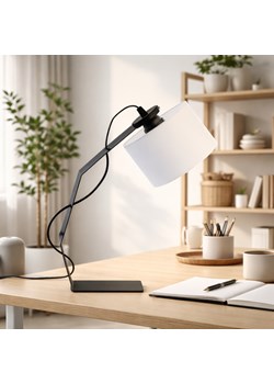 Czarno-biała lampka biurkowa w stylu minimalistycznym HAGA ze sklepu Lysne w kategorii Lampy stołowe - zdjęcie 188980519