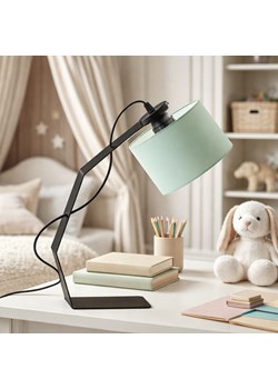 Designerska lampa stołowa z abażurem do pokoju dziecka HAGA lampka biurkowa z włącznikiem na kablu ze sklepu Lysne w kategorii Lampy stołowe - zdjęcie 188980527