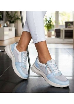 Wiązane sportowe buty damskie niebieskie /i6-2 18473 W12-3/ ze sklepu Pantofelek24.pl w kategorii Buty sportowe damskie - zdjęcie 188980728