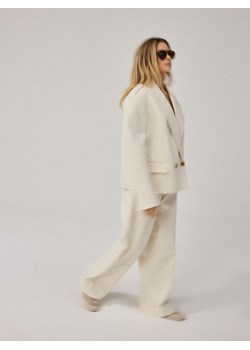 Mohito - Kremowe spodnie wide leg - kremowy ze sklepu Mohito w kategorii Spodnie damskie - zdjęcie 188981277