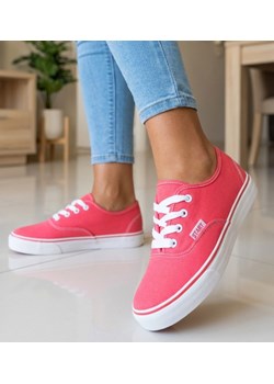 Różowe niskie tenisówki damskie z tkaniny /D5-2 H2 16192 G056/ ze sklepu Pantofelek24.pl w kategorii Trampki damskie - zdjęcie 188981729