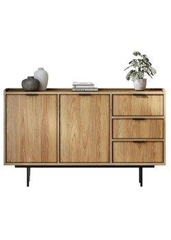 Duża komoda z półkami i szufladami hikora naturalna T3-B96 ze sklepu Edinos.pl w kategorii Komody - zdjęcie 188982087