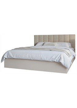 Beżowe łóżko z beżowym zagłówkiem włochacz 160x200 L5-L99 ze sklepu Edinos.pl w kategorii Łóżka i materace - zdjęcie 188982165