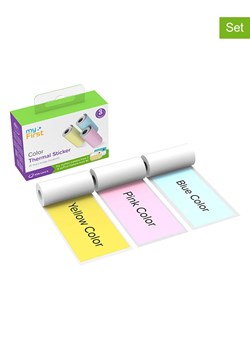 myFirst Rolki naklejek (3 szt.) "Col." w kolorze błękitno-różowo-żółtym do aparatu - 360 x 5,7 cm ze sklepu Limango Polska w kategorii Zabawki - zdjęcie 188983367