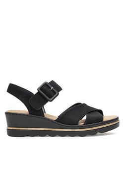 Sandały Rieker 67463-00 Czarny ze sklepu eobuwie.pl w kategorii Sandały damskie - zdjęcie 188983648