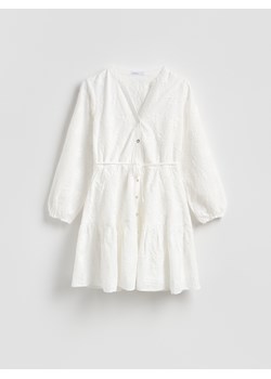 Reserved - Sukienka z haftem - biały ze sklepu Reserved w kategorii Sukienki - zdjęcie 188985867