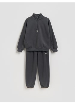 Reserved - Bawełniany komplet - ciemnoszary ze sklepu Reserved w kategorii Spodnie chłopięce - zdjęcie 188985966