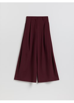 Reserved - Spodnie z szerokimi nogawkami - bordowy ze sklepu Reserved w kategorii Spodnie damskie - zdjęcie 188986195