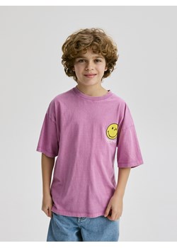 Reserved - T-shirt SmileyWorld® - fuksja ze sklepu Reserved w kategorii T-shirty chłopięce - zdjęcie 188986457