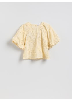 Reserved - Bluzka z kwiatowym motywem - jasnożółty ze sklepu Reserved w kategorii Bluzki damskie - zdjęcie 188986478