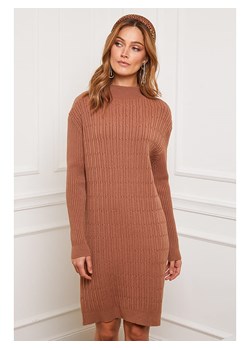 Joséfine Sukienka dzianinowa "Doumbia" w kolorze karmelowym ze sklepu Limango Polska w kategorii Sukienki - zdjęcie 188986989