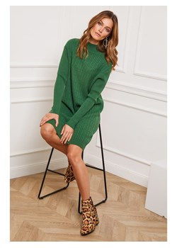 So Cachemire Sukienka dzianinowa "Doumbia" w kolorze zielonym ze sklepu Limango Polska w kategorii Sukienki - zdjęcie 188987009