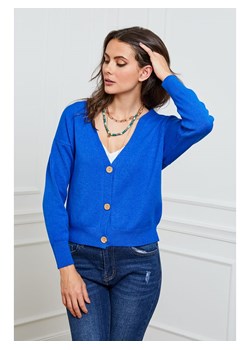 So Cachemire Kardigan "Gino" w kolorze niebieskim ze sklepu Limango Polska w kategorii Swetry damskie - zdjęcie 188987108