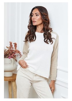 So Cachemire Sweter "Kaleis" w kolorze beżowo-kremowym ze sklepu Limango Polska w kategorii Swetry damskie - zdjęcie 188987215