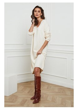 So Cachemire Sukienka dzianinowa "Palerme" w kolorze kremowym ze sklepu Limango Polska w kategorii Sukienki - zdjęcie 188987406