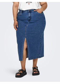 ONLY Carmakoma Spódnica dżinsowa w kolorze niebieskim ze sklepu Limango Polska w kategorii Spódnice - zdjęcie 188988877