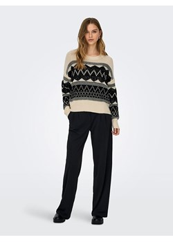 ONLY Sweter w kolorze beżowo-czarnym ze sklepu Limango Polska w kategorii Swetry damskie - zdjęcie 188989888