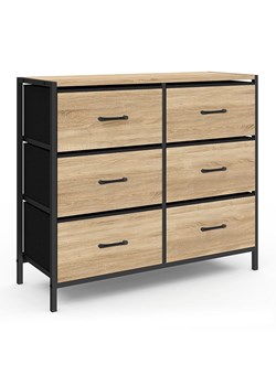 IDOMYA Essentials Komoda "Iris" w kolorze jasnobrązowo-czarnym - 80 x 70 x 30 cm ze sklepu Limango Polska w kategorii Meble - zdjęcie 188993389