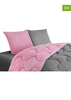 IDOMYA Essentials 3-częściowy zestaw w kolorze szaro-jasnoróżowym ze sklepu Limango Polska w kategorii Tekstylia - zdjęcie 188993445