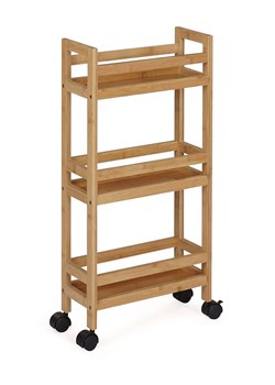 IDOMYA Essentials Regał łazienkowy "Maya" w kolorze jasnobrązowym - 36 x 74,5 x 15 cm ze sklepu Limango Polska w kategorii Szafy - zdjęcie 188993476