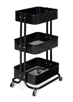 IDOMYA Essentials Wózek w kolorze czarnym - 44 x 75 x 36 cm ze sklepu Limango Polska w kategorii Regały i witryny - zdjęcie 188993488