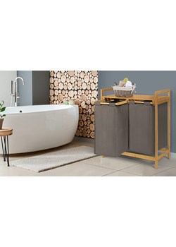 IDOMYA Essentials Kosz w kolorze jasnobrązowo-szarym na pranie - 64 x 73 x 33 cm ze sklepu Limango Polska w kategorii Akcesoria łazienkowe - zdjęcie 188993788