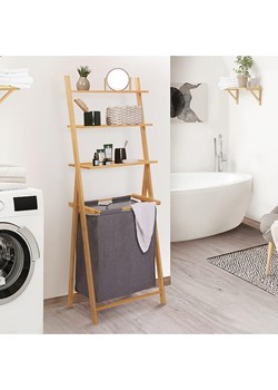 IDOMYA Essentials Regał łazienkowy w kolorze jasnobrązowo-szarym - 57 x 152 x 35 cm ze sklepu Limango Polska w kategorii Szafy - zdjęcie 188993798