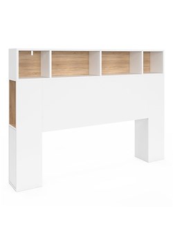 IDOMYA Essentials Zagłówek łóżka "Léo" w kolorze biało-jasnobrązowym - 145 x 105 x 20 cm ze sklepu Limango Polska w kategorii Łóżka i materace - zdjęcie 188994178