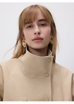 Reserved - Bawełniana kurtka - beżowy ze sklepu Reserved w kategorii Kurtki damskie - zdjęcie 188997255