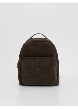 Reserved - Zamszowy plecak z uchwytem - ciemnobrązowy ze sklepu Reserved w kategorii Plecaki - zdjęcie 188997879