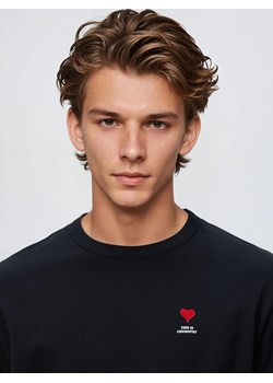 Reserved - T-shirt comfort fit - czarny ze sklepu Reserved w kategorii T-shirty męskie - zdjęcie 188998088