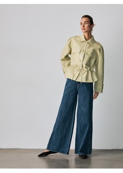 Reserved - Kurtka z imitacji skóry - jasnożółty ze sklepu Reserved w kategorii Kurtki damskie - zdjęcie 188998258