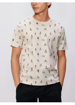 Reserved - Dwuczęściowa piżama ze wzorem - kremowy ze sklepu Reserved w kategorii Piżamy męskie - zdjęcie 188998409
