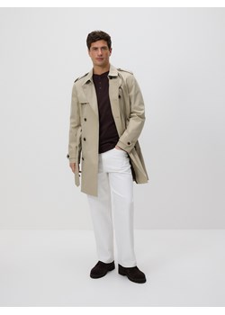 Reserved - Longsleeve slim fit - ciemnobrązowy ze sklepu Reserved w kategorii T-shirty męskie - zdjęcie 188998429