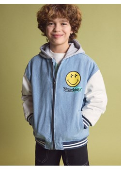 Reserved - Jeansowa bomberka SmileyWorld® - niebieski ze sklepu Reserved w kategorii Kurtki chłopięce - zdjęcie 188998549