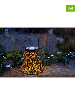 Lumijardin Lampy solarne LED (2 szt.) "Exotic" w kolorze miedzianym - wys. 30 cm ze sklepu Limango Polska w kategorii Oświetlenie - zdjęcie 188999365