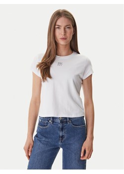 DKNY T-Shirt DJ6T1740 Biały Regular Fit ze sklepu MODIVO w kategorii Bluzki damskie - zdjęcie 188999479