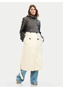 Desigual Trencz Duolo 26SWEW34 Écru Regular Fit ze sklepu MODIVO w kategorii Płaszcze damskie - zdjęcie 188999508