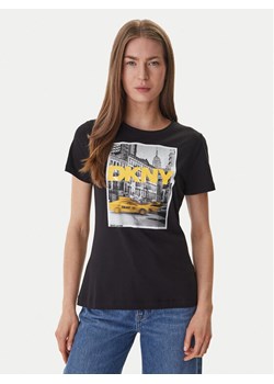 DKNY T-Shirt DJ6T1749 Czarny Regular Fit ze sklepu MODIVO w kategorii Bluzki damskie - zdjęcie 188999519
