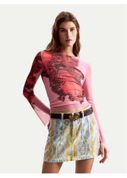 Desigual Bluzka Orchid Lacroix 26SWTK50 Różowy Slim Fit ze sklepu MODIVO w kategorii Bluzki damskie - zdjęcie 188999579